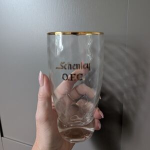 O.F.C. Schenley Gold Rim Glass